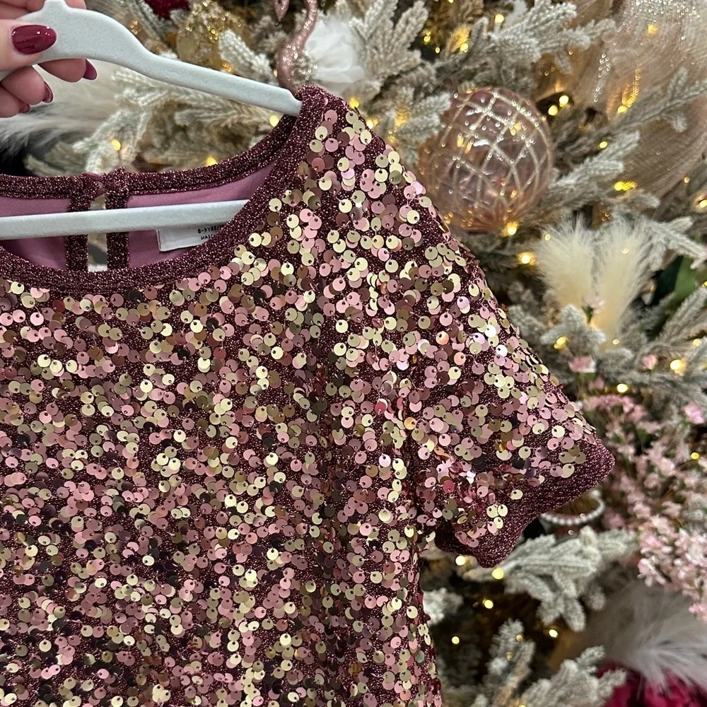 Primark Shimmering Pink and Gold Sequin Dress